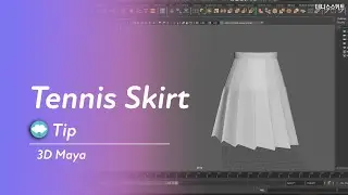 [Sub] Tennis Skirt modeling, Tips, Tutorial, 3D Maya 2022