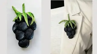 Джинсовая брошь 