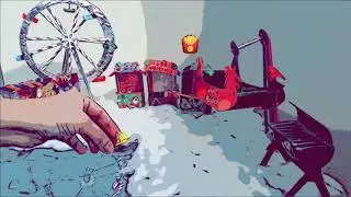 MINIATURE ANIMATED MOVIE OF CHRISTMAS DECORATIONS HOMEMADE WITH CARDBOARD