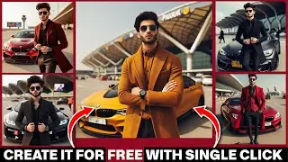 Attitude Boys & Girls with Car ai photo generator | Bing image creator tutorial FREE