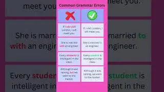 Common Grammar Errors | English Mistakes