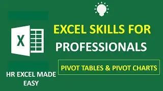 Excel Skill For Professionals -  PIVOT TABLES & PIVOT CHARTS Microsoft Excel Tutorial