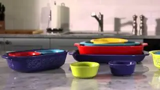 Corningware  CW by CorningWare 1.5 Quart Stoneware Embossed Twilight Baker