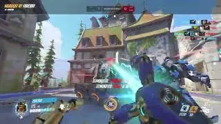 Symmetra on fire vs shield de Sigma highlight