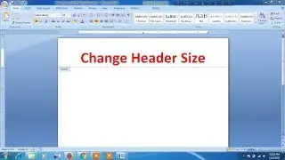 How to change the header size in microsoft word