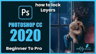 How to lock layers - Photoshop Tutorial # 21 (Beginner to Pro)