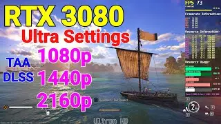 Skull and Bones | RTX 3080 | Ultra Settings + Raytracing | 1080p/1440p/2160p | Performance Test