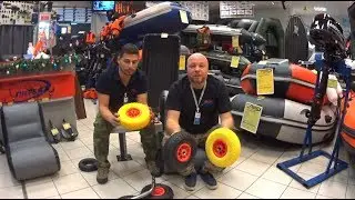 Выбор колёс для транцевых шасси к надувной лодке
