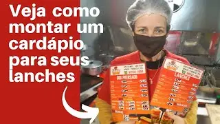Como fazer um cardápio de lanches!
