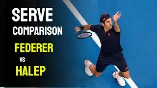 Roger Federer vs Simona Halep Serve Comparison