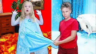 Горячее vs Холодное веселая история Полли Фаст и мама