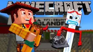 MINECRAFT TOY STORY SHERIFF WOODY SAVES FORKY FROM DEATH AT THE JUNKYARD