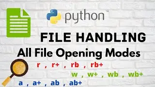 Python File Handling PT-3.1 || All file Opening Modes || CLASS 12 XII Computer Science (CBSE)