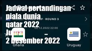 jadwal dan hasil pertandingan piala dunia qatar 2022