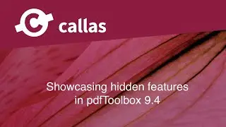Showcasing hidden features in pdfToolbox 9.4