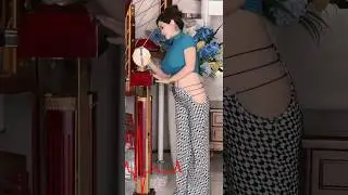 Effortless Elegance: Beautiful Girl Cleaning House #shorts