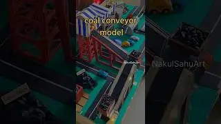 Coal Conveyor Belt working model | How to make a Conveyor model for power plant model 