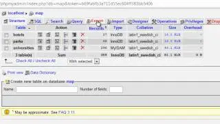 Exporting Database