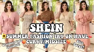 SHEIN SUMMER 2021 TRY ON HAUL  | *MIDSIZE/CURVY* SIZE LARGE + DISCOUNT CODE!