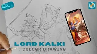 Lord Kalki Drawing | Outline Tutorial | Ep 1