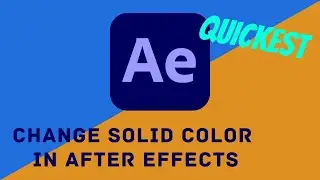 After Effects Tutorial: How To Change Solid Color In After Effects 2020
