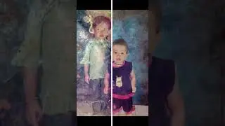 restorasi foto dua anak kakak beradik