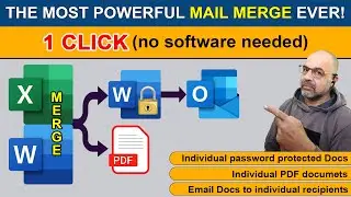 Mail Merge to separate documents and Email as attachments in 1-CLICK