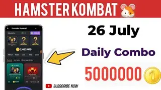 Hamster Kombat daily combo 26 Hamster Kombat daily combo today.26 july daily combo.#hamsterkombat