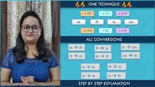 Convert Meter & Feet into Centimeter Inches| Unit Conversion with time stamps