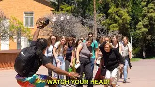 Pretending to Catch Baseballs in People's Faces Prank!