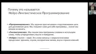 Что такое НЛП. Олег Вайнберг