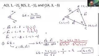 How to find three internal angles of a triangle with know vertices