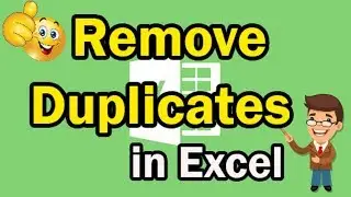 Excel Remove Duplicates || Ms Excel Training