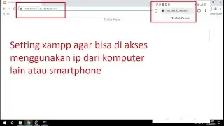 Setting xampp agar website/phpmyadmin dapat di akses menggunakan ip dari komputer lain