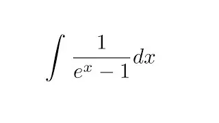 Integral of 1/(e^x-1)