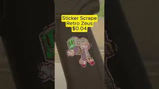 Retro Zeus Sticker Scrape 