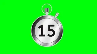 15 second green screen timer without copyright.