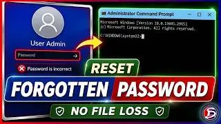 How to Reset Forgotten Password • Fix Password is incorrect • Windows 10/11 • No File Loss • No USB