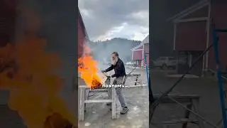 Wood burning. Yakisugi 