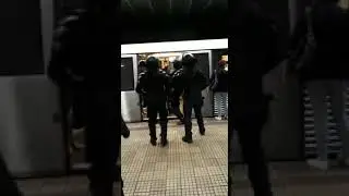 Париж, полиция в метро