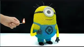 MINION from MATCHES. Chain Reaction. DIY Minion from Matches.