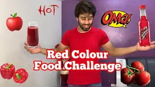 I only ate Red Colour Food for 24 hours Challenge || Hrithik Vlogs ||