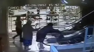 Granny On Escalator