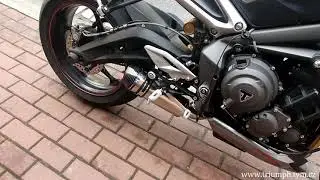 Triumph Street Triple 765 (2020) - SP Engineering Exhaust Round Diabolus Titanium