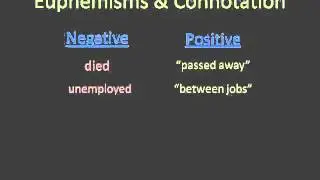 Euphemisms & Connotation