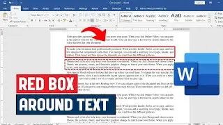 How to Draw a Red Box Around Text in Word | MS Word Highlight Trick