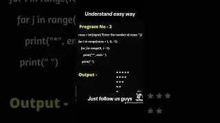 Print patterns using pythons