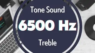 6500 Hz High-Frequency Sound. Tone Audio Signal. Sine Waveform. Treble