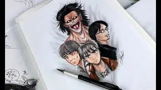 Attack titan power holders ~ SPEED DRAWING ~ Attack on titan 3