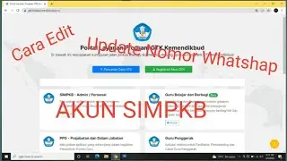 Cara edit / Update Nomor Wa pada akun SIMPKB